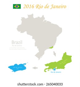 Brazil Rio De Janeiro State City Stock Vector Royalty Free