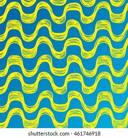  Brazil, Rio style pattern. Hand drawn. Ipanema, Brazil, Rio pattern. Wave pattern. Banner. Vector illustration. Hand drawn. 