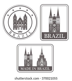 Brazil. Rubber and stamp