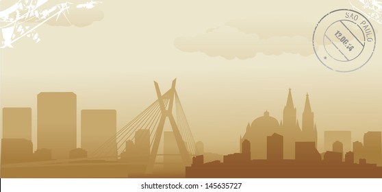 brazil sao paulo abstract skyline