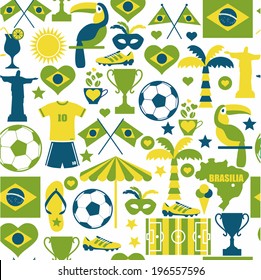 Brazil seamless background. 