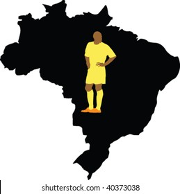 Brazil silhouett - vector