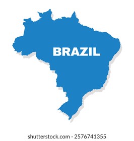Brazil simple flat vector illustration map
