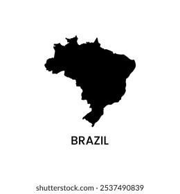 Brasil simple esquema de mapa de Vector.