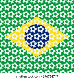 Brazil soccer background - vector illustration. eps 8