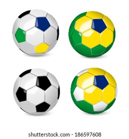 Brazil soccer ball set 