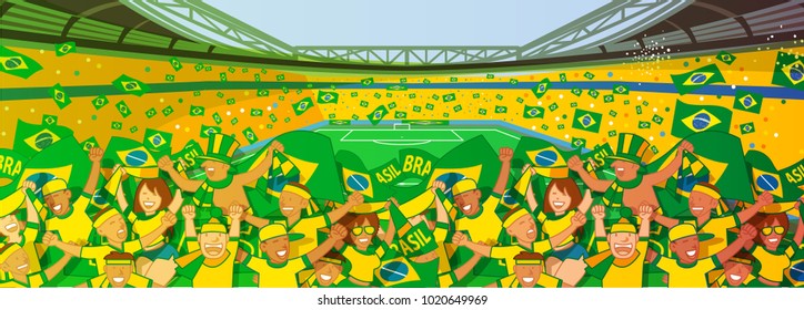 Brazil soccer fans