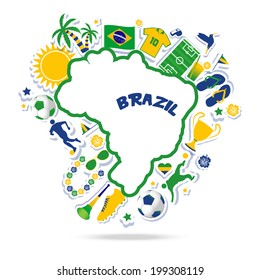 Brazil soccer map