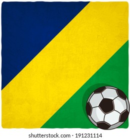 Brazil soccer old background - vector illustration. eps 10