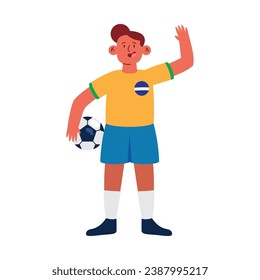 brazil soccer player illustration vector isolated