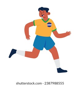 brazil soccer player vector isolated