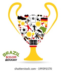 Brazil soccer trophy - Germany concept