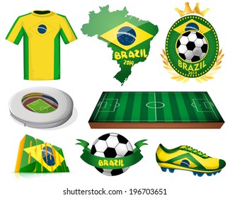 Brazil soccer vector illustration