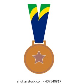 Brazil Sports Bronze Medal Vector