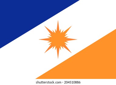 Brazil State Flags,Tocantins flag vector illustration isolated on background.