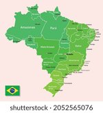 Brazil state map. Vector illustration