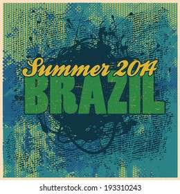 Brazil Summer 2014 Background. vector illustration. 