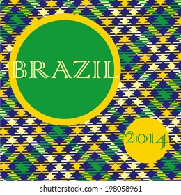 Brazil Summer 2014. Vector geometric background in Brazil concept.