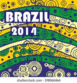 Brazil Summer 2014. Vector geometric background in Brazil concept.