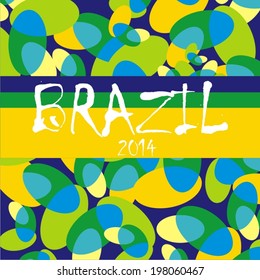 Brazil Summer 2014. Vector geometric background in Brazil concept.