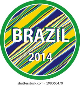 Brazil Summer 2014. Vector geometric background in Brazil concept.