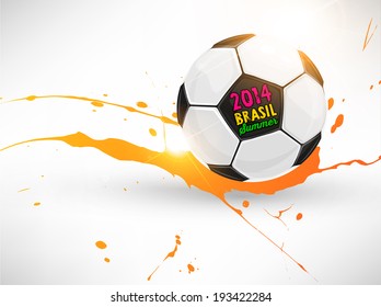 Brasilien Sommer 2014 Vector, Fußball Ball für Fußball Design. Paint Splash