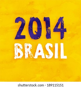 Brazil Summer 2014 Vector Water Color Background