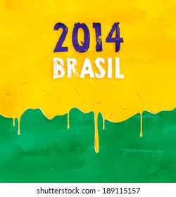 Brazil Summer 2014 Vector Water Color Background