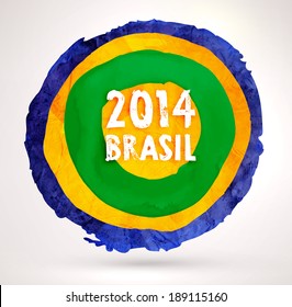 Fondo de color del vector del verano de 2014 en Brasil