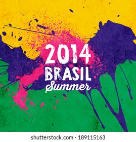 Fondo de color del vector de verano de 2014 en Brasil