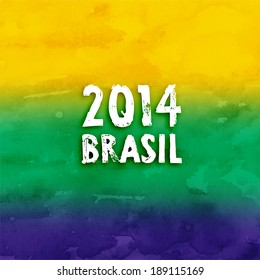 Brazil Summer 2014 Vector Water Color Background