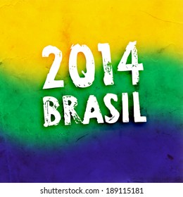 Brazil Summer 2014 Vector Water Color Background