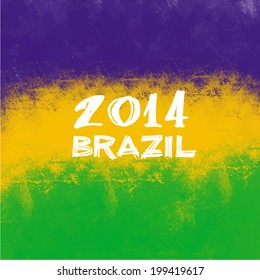 Brazil Summer 2014 Vector Water Color Background