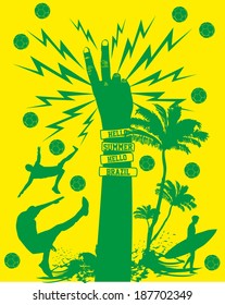 brazil summer time vector art