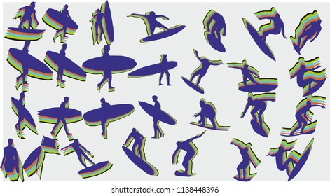 Brazil surfer graphic design vector art