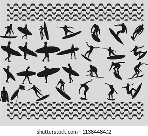 Brazil surfer graphic design vector art