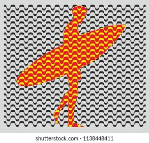Brazil surfer graphic design vector art