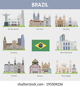 Brazil. Symbols of cities