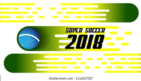 	
Brazil Team Banner for Football tournament 2018. Super soccer Banner template 2018. Vector