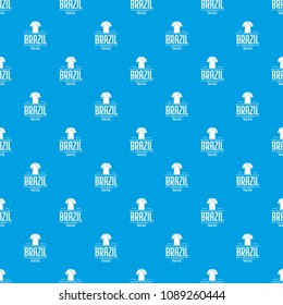 Brazil team pattern vector seamless blue repeat for any use