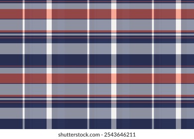 Brazil textile vector background, mosaic tartan seamless pattern. Stylish fabric plaid texture check in blue and pastel colors palette.