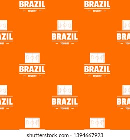 Brazil tourist pattern vector orange for any web design best