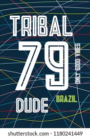 brazil tribal dude,t-shirt design