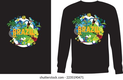 Brazil t-shirt logo Design For everyone