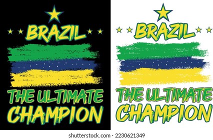 Brazil The Ultimate Champion T-Shirt Template Design