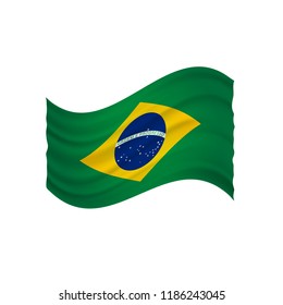 brazil undulating flag vector (bandeira do brasil)