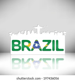 Brazil vector design on white background.