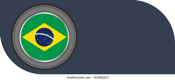 brazil vector flag illustration. eps10.