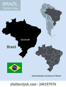 Brazil vector map