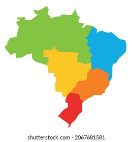 Brasilien - Vektorkarte der Regionen
